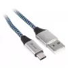 Tracer TRAKBK46266 USB laidas USB 2.0 1 m USB C USB A juoda mėlyna sidabrinė