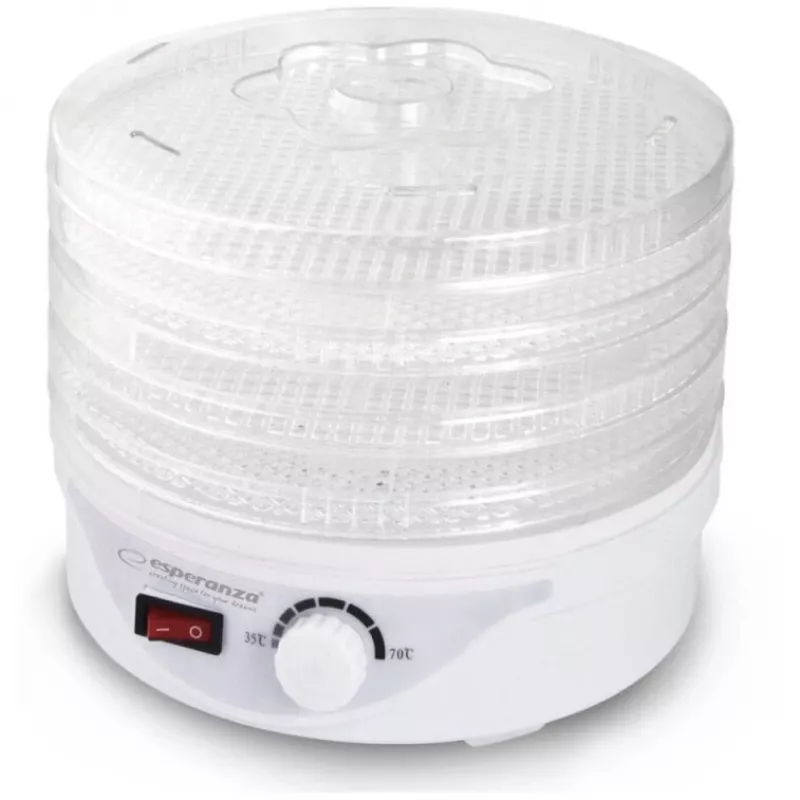 Esperanza EKD003 maisto džiovintuvas permatomas, baltas 250 W