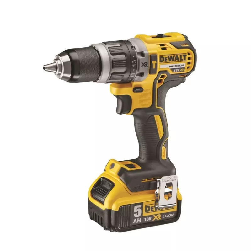 Belaidis gręžtuvas DeWALT DCD796P2 18V Li-Ion 5Ah Bepaklis griebtuvas 13 mm, 2 pavaros, 1,8 kg