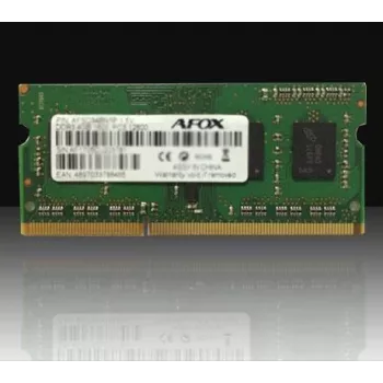Nešiojamojo kompiuterio DDR3 atminties modulis AFOX 8GB 1600MHz SO‑DIMM 204 kontaktų 1.5V