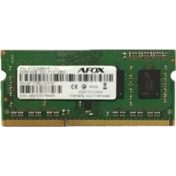 SO-DIMM DDR3 Nešiojamojo kompiuterio atmintis AFOX 8GB 1333MHz 1.35V Vieno kanalo 1x8GB