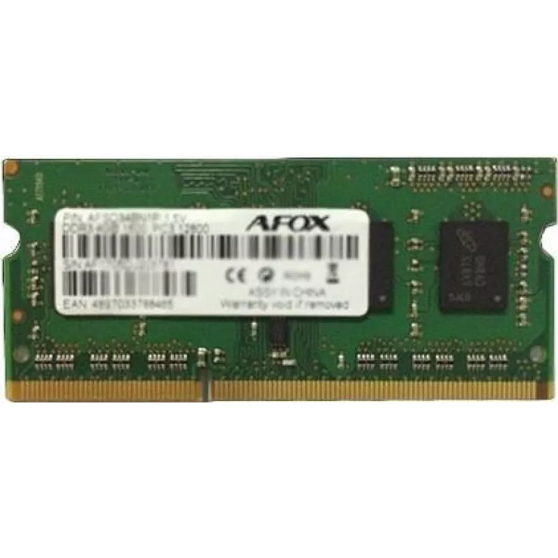 SO-DIMM DDR3 Nešiojamojo kompiuterio atmintis AFOX 8GB 1333MHz 1.35V Vieno kanalo 1x8GB