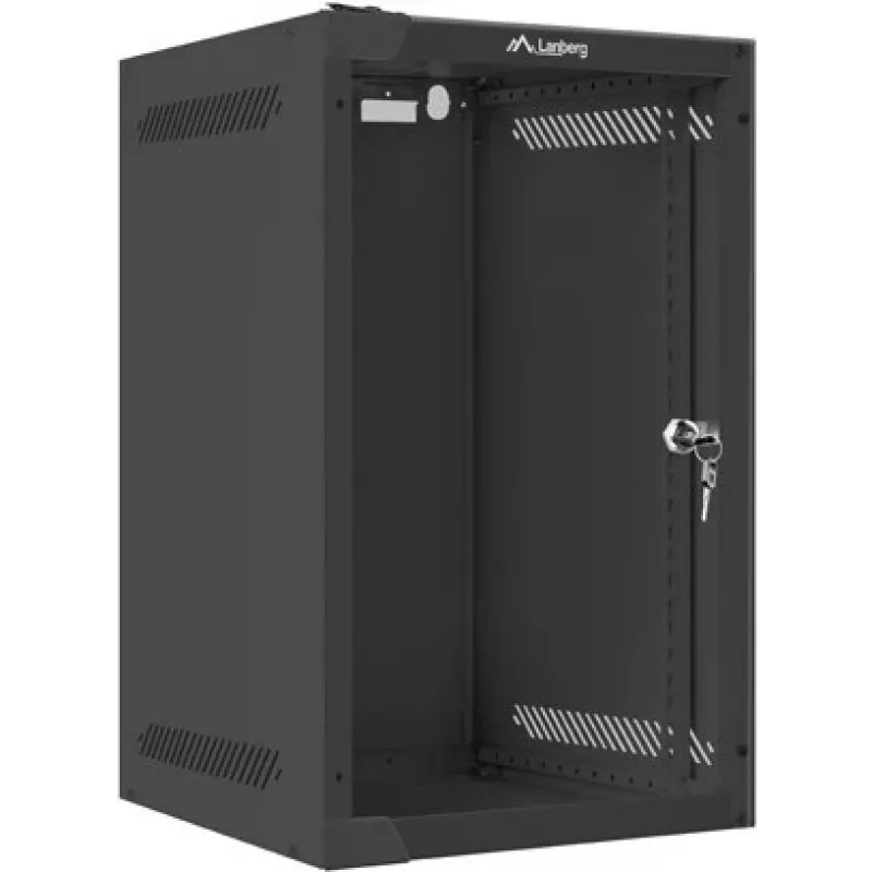 Prie sienos montuojama spinta LANBERG WF10-2309-10B 9U, 469×280×310 mm, 10 colių gylis, juoda, IP20