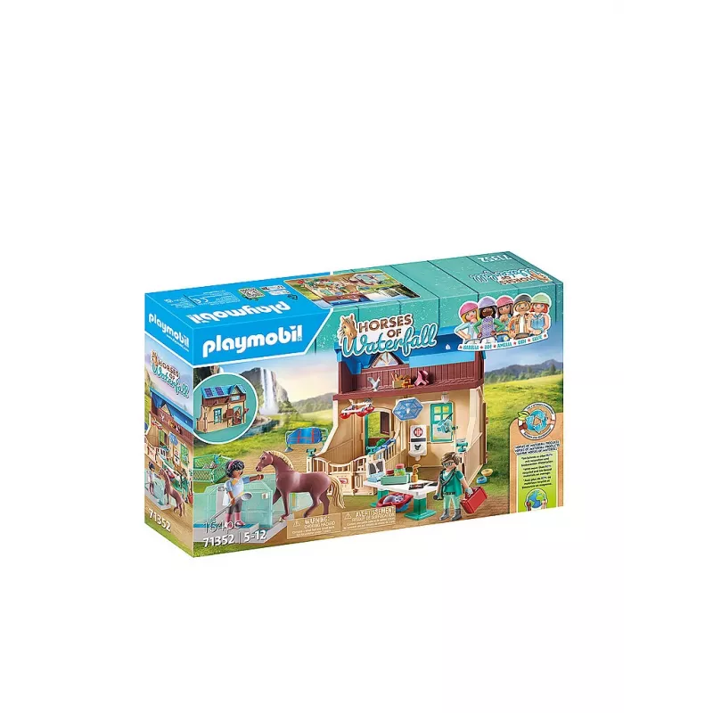 Playmobil Horses of Waterfall – jojimo terapija ir veterinarijos praktika – vaidmenų žaidimai 5–10 metų amžiaus vaikams