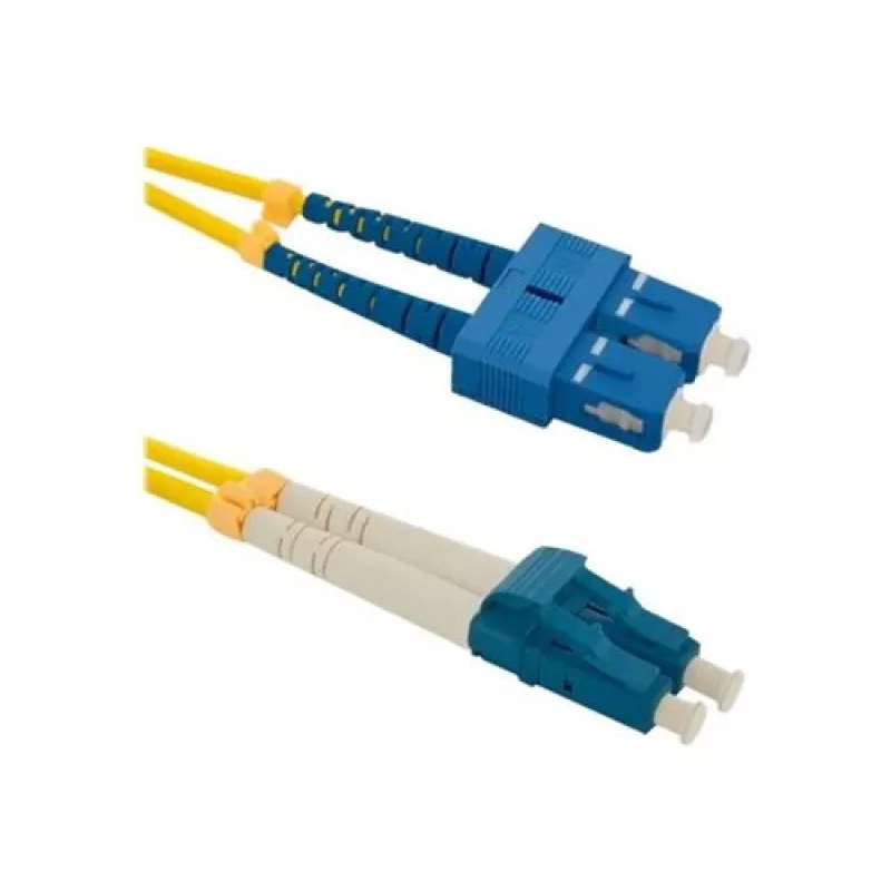 Qoltec - šviesolaidinis jungiamasis kabelis - Vienmodis SC/UPC (M) į Vienmodį LC/UPC (M) - 1 m - šviesolaidis - Duplex - 9/125 mikrometrai - G.652D