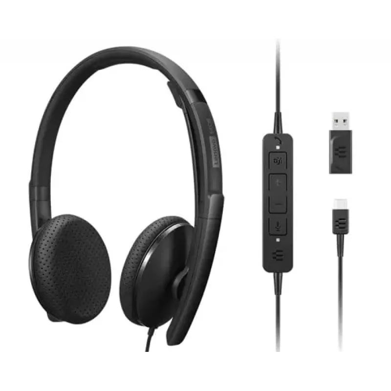 Lenovo 4XD1M45626 ausinės / laisvų rankų įranga Laidinės Ant galvos USB tipo C Juoda
