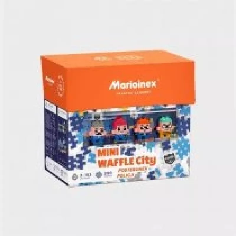 MARIOINEX Mini Waffle City policijos nuovados statybiniai blokeliai, 280 vnt.