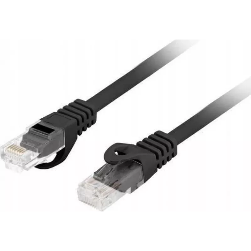 Tinklo kabelis LANBERG PCU6-10CU-0025-BK Cat6 F/UTP RJ-45 0,25 m juodas