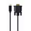 USB grafikos adapteris Gembird A-CM-VGAM-01, USB-C į VGA, 1920x1080, 0,15 m kabelis, juodas