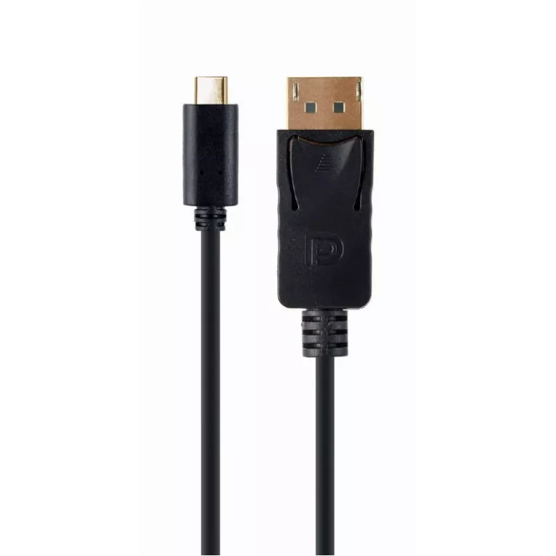 USB grafikos adapteris Gembird A-CM-DPM-01 su USB-C, palaiko iki 3840×2160, USB 2.0 / 3.2 Gen 2, juodas, 2 m laidas