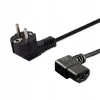Maitinimo kabelis SAVIO CL-116 — 1,8 m, juodas, kampinis maitinimo kištukas C tipas į kampinį IEC C13, 3 gyslų 0,5 mm²