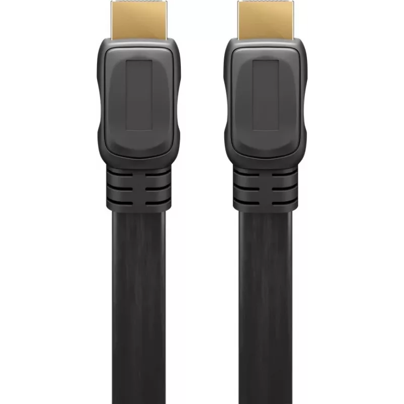 Goobay | Didelės spartos HDMI plokščiasis laidas su Ethernet | 61279 | HDMI kištukas (A tipas) | HDMI (A tipas) | HDMI į HDMI | 2 m