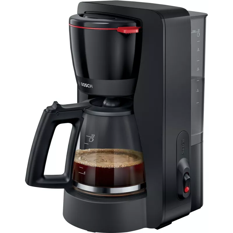Drip coffee maker Bosch TKA2M113, 1.25 L vandens talpa, 15 puodelių, juoda