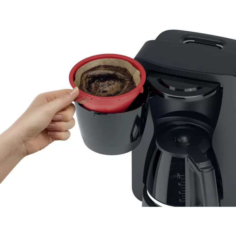 Drip coffee maker Bosch TKA2M113, 1.25 L vandens talpa, 15 puodelių, juoda