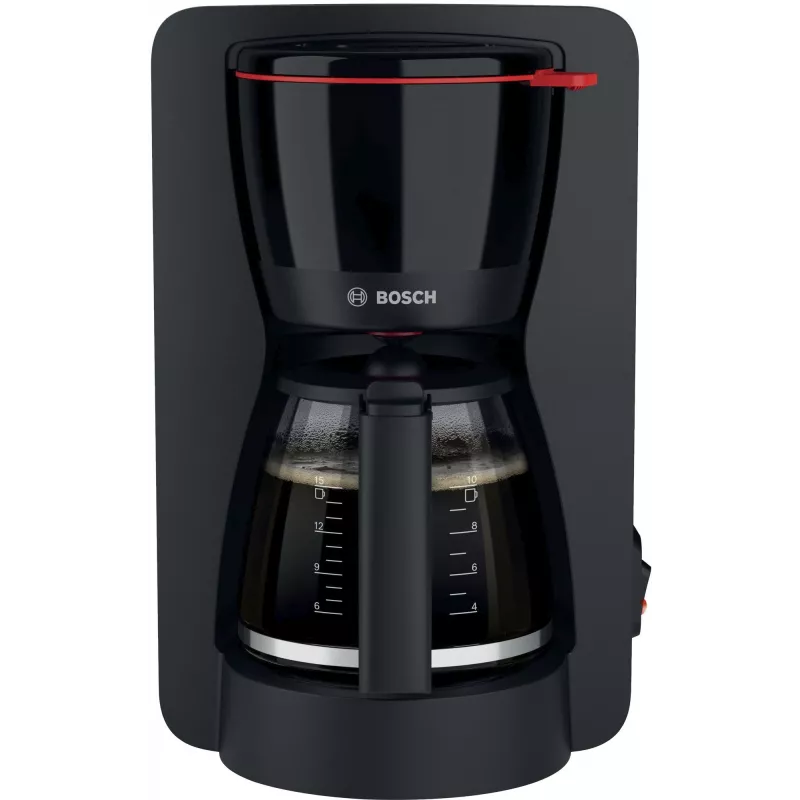 Drip coffee maker Bosch TKA2M113, 1.25 L vandens talpa, 15 puodelių, juoda