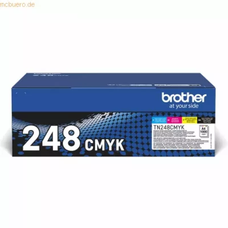 Brother TN-248VAL dažų kasetė 4 vnt. Originali juoda, žydra, purpurinė, geltona