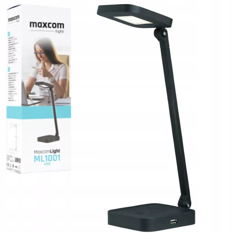 “MaxCom ML1001” USB stalinė lempa, juoda, SMD LED modulis