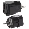 Maitinimo kištuko adapteris Maclean MCE155 NEMA 5-15P Type E FR, juodas