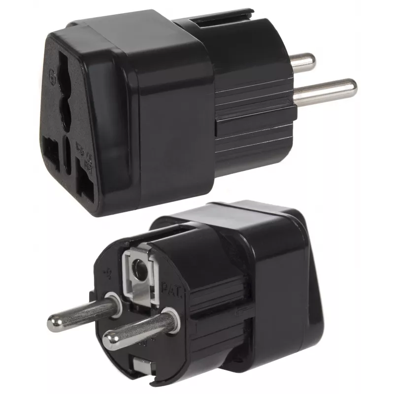 Maitinimo kištuko adapteris Maclean MCE155 NEMA 5-15P Type E FR, juodas