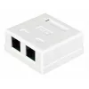 Laido jungtis Alantec GN002 2×RJ45 lizdas–lizdas balta tiesi plastikinė
