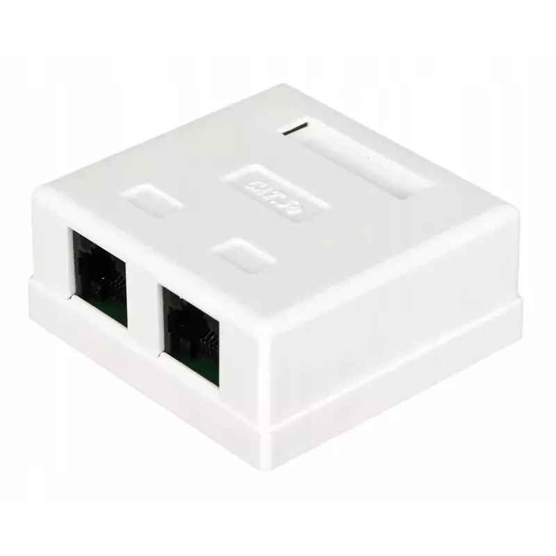Laido jungtis Alantec GN002 2×RJ45 lizdas–lizdas balta tiesi plastikinė