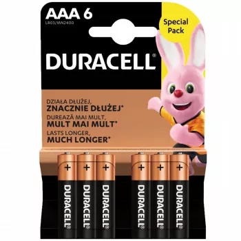 Baterija Duracell AAA R03 6 vnt.