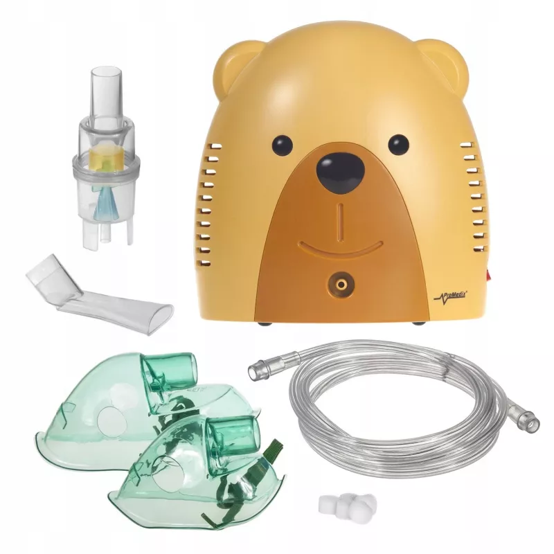 Promedix inhaliatorius vaikams, meškiukas, nebulizatoriaus rinkinys, kaukės, filtrai, PR-811
