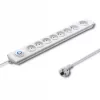 Apsauginis filtrų lizdas Qoltec 50293 Baltas 8 AC lizdai 230 V