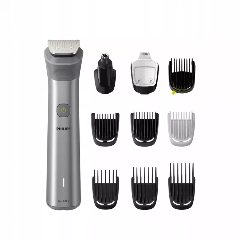 Philips All-in-One Trimmer MG5920/15 Series 5000, Stainless steel, 0.5 mm, 1.6 cm, 1 mm, Beard, Ear, Nose, baterija