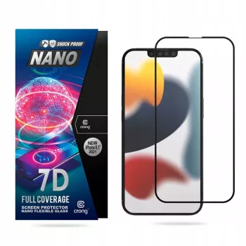 Hibridinis stiklas Crong 7D Nano lankstus stiklas Apple