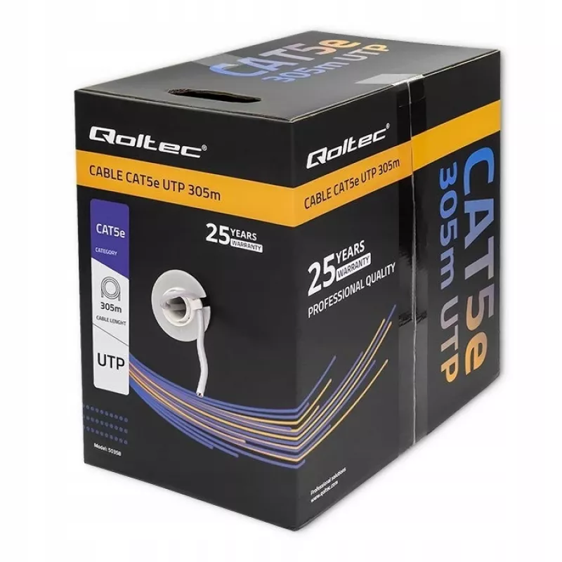 Qoltec Patchcord UTP kabelis CAT5E, 305 m