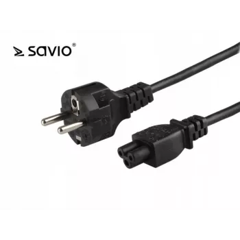 Power kabelis SAVIO CL-67 1.2 m H03VV-F 3×0.75 mm² IEC C to CEE7/7 Juoda