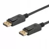 DisplayPort laidas SAVIO CL-136, DisplayPort kištukas–kištukas, 2 m, DP 1.2, auksiniai kontaktai, juodas