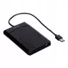 HDD/SSD dėžutė Unitek Y-3036, 2,5 colio SATA III, USB 3.2 Gen 1 (5 Gbit/s), UASP, integruotas USB-A laidas, juoda