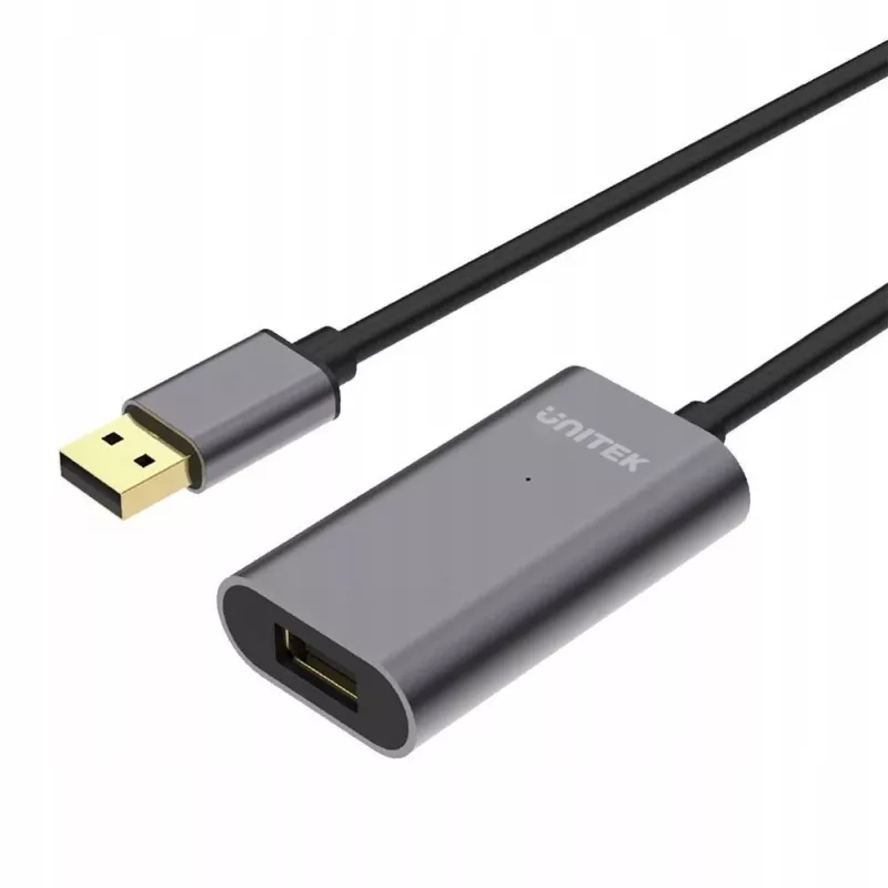 USB kabelis UNITEK Y-271 5m USB 2.0 pilkas