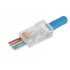 RJ-45 laidų jungtis Alantec WT118, RJ45 vyriškas tiesus, Cat5e, U/UTP (UTP), permatoma balta, pakuotė po 100 vnt.