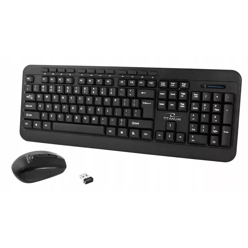 Belaidis klaviatūros ir pelės rinkinys ESPERANZA Akron TK109 2,4 GHz, USB imtuvas, juodas