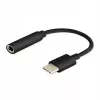 Laido jungties adapteris SAVIO AK-35/B USB Type‑C (3.1) kištukas į 3,5 mm lizdą, juodas