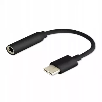 Laido jungties adapteris SAVIO AK-35/B USB Type‑C (3.1) kištukas į 3,5 mm lizdą, juodas