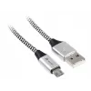 USB laidas Tracer TRAKBK46928 1 m USB A Micro-USB B juoda sidabrinė