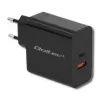 Maitinimo adapteris QOLTEC 51716 — 220–240 V kintamoji srovė į 20 V 3 A (63 W), juodas, vidaus universalus įkroviklis