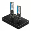 Qoltec 50310 Diskų prijungimo stotelė 2x SSD M.2 SATA NGFF USB Type C