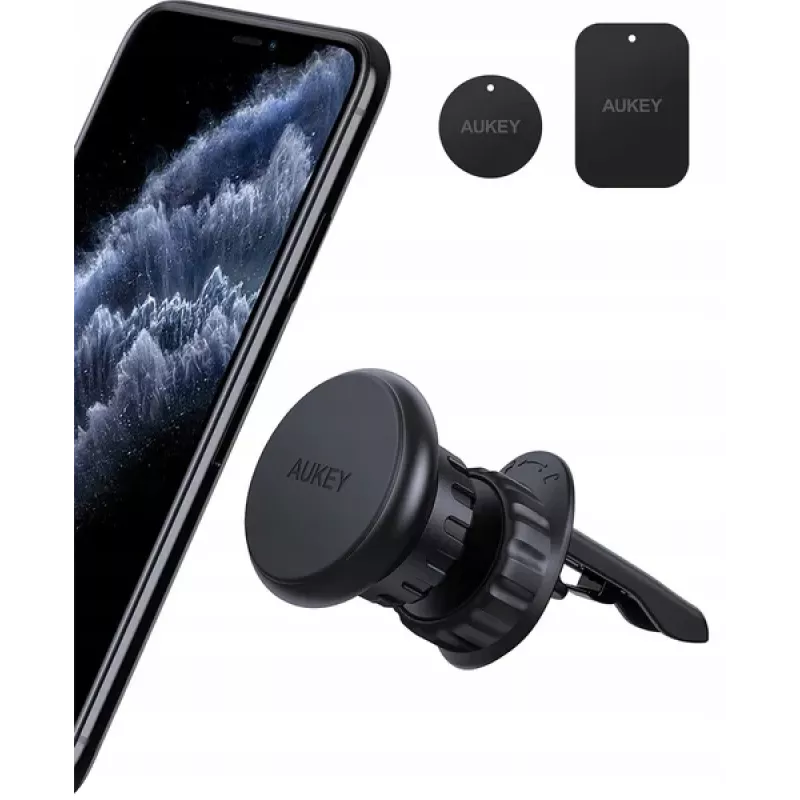 Automobilio laikiklis Aukey HD-C74 universalus reguliuojamas išmaniesiems telefonams, tvirtinamas ant prietaisų skydelio / priekinio stiklo
