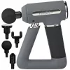 Nedis Sports Massage Gun, 6-Speed with 4 Attachments, Brushless Motor for Muscle Recovery & Relaxation, Triangular Handle, Rechargeable - Pilka