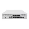 Valdomas L3 komutatorius MikroTik CRS310-8G+2S+IN — 8× 2.5G RJ-45, 2× SFP+, PoE, 1U rack-mount, Baltas