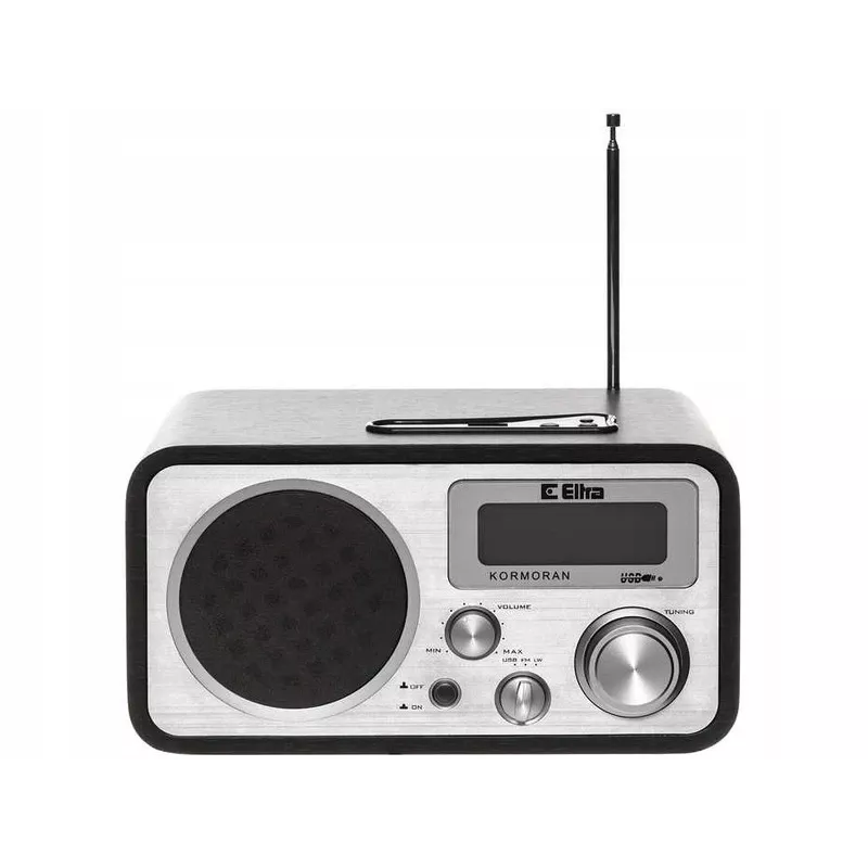 Nešiojamasis radijas ELTRA Kormoran Analoginis FM LW LCD Juodas Sidabrinis