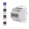 Trifazis elektroninis energijos skaitiklis QOLTEC 50900 400V LCD 4P