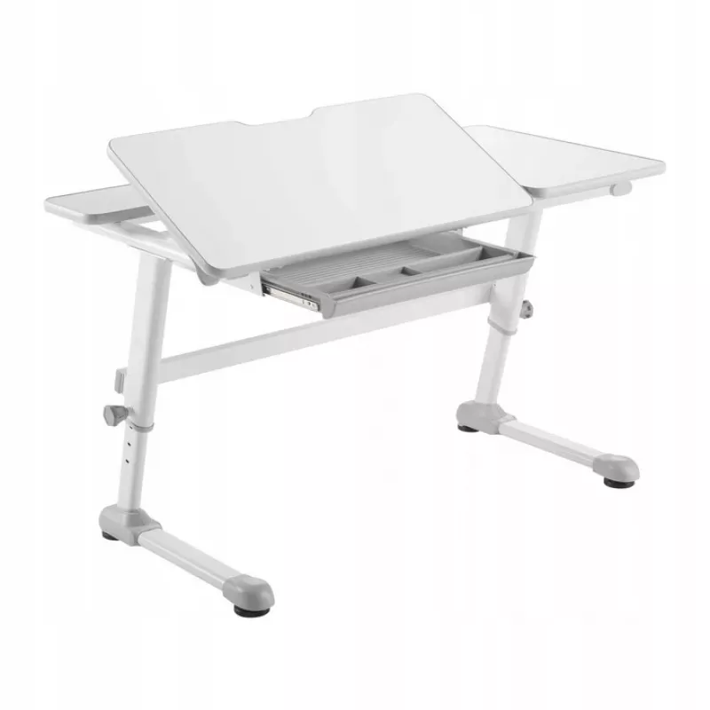 Ergo Office vaikiškas ergonominis reguliuojamo aukščio stalas, pilkas, maks. 100 kg, ER-417 2cz