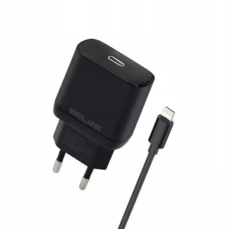 30 W USB-C į Lightning įkroviklis Beline Beli02174 su juodu laidu