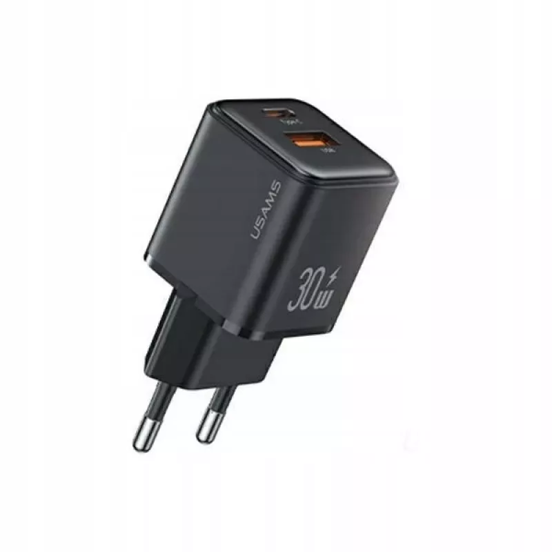 usams įkrovimo adapteris USB‑C + USB‑A PD 3.0 30W CC189TC01